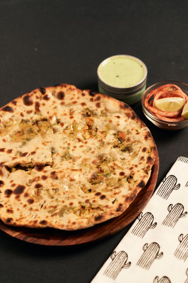 Cheese paratha — flatbread overflowing with melted cheese